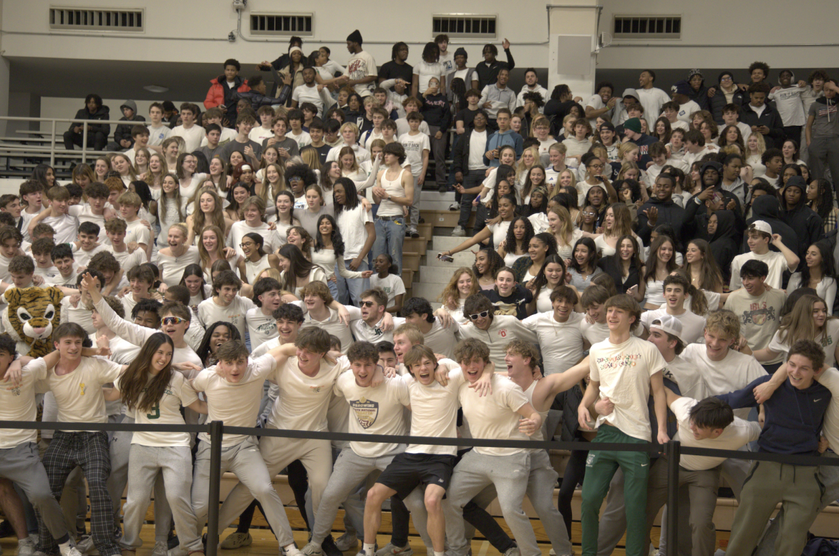 TIGER+PRIDE+-+Jackson-Reed+students+cheer+on+the+boys+varsity+basketball+team+at+the+DCSAA+semifinals.+This+is+an+uncommon+display+of+senior+involvement+in+school+activities+this+year.